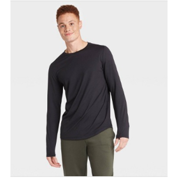 Men Long Sleeve Soft Gym T-shirt - All in Motion XL - Picture 1 of 2